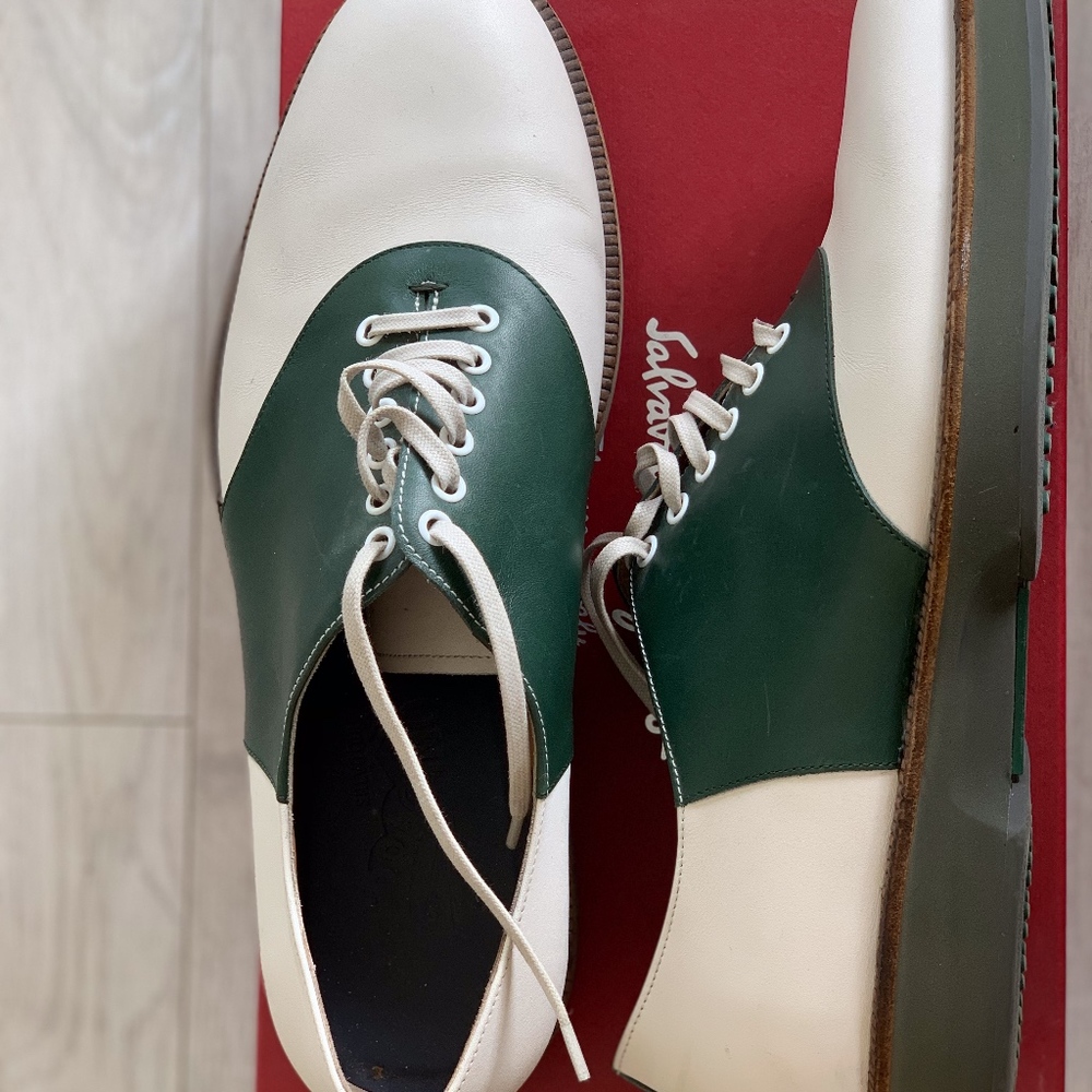 Salvatore Ferragamo Two Tone Leather Oxford Derby
